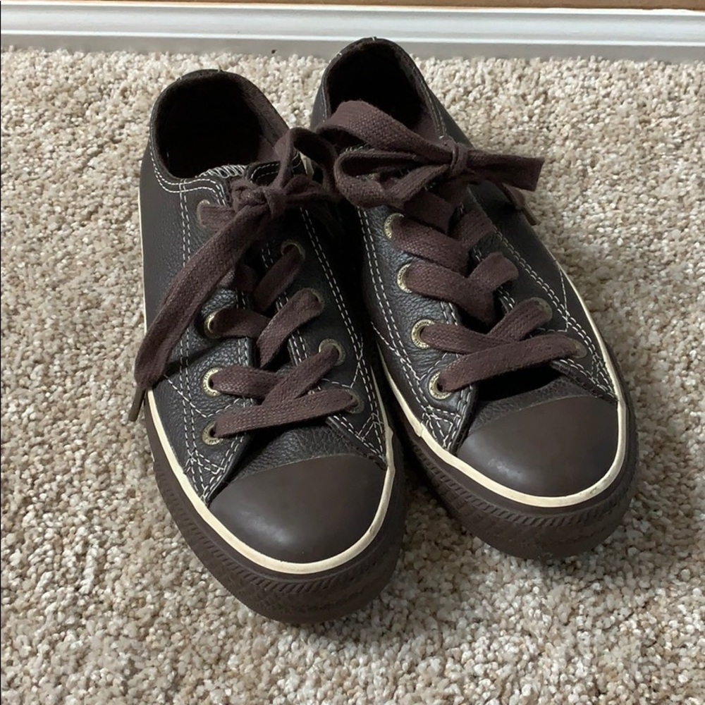 Brown Leather Converse